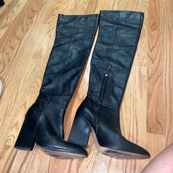 Zara Geometric Over the Knee Boots - Picture 5 of 9